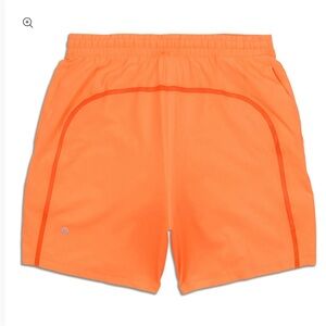 Lululemon Pace Breaker shorts in Orange